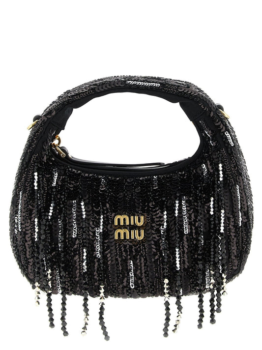 Miu Miu Black Polyester Handbag - HBPS Beauty & Fashion