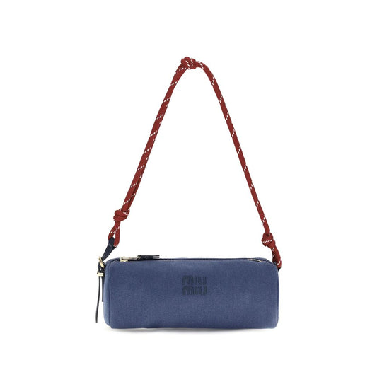 Miu Miu Blue Cotton Shoulder Bag - HBPS Beauty & Fashion