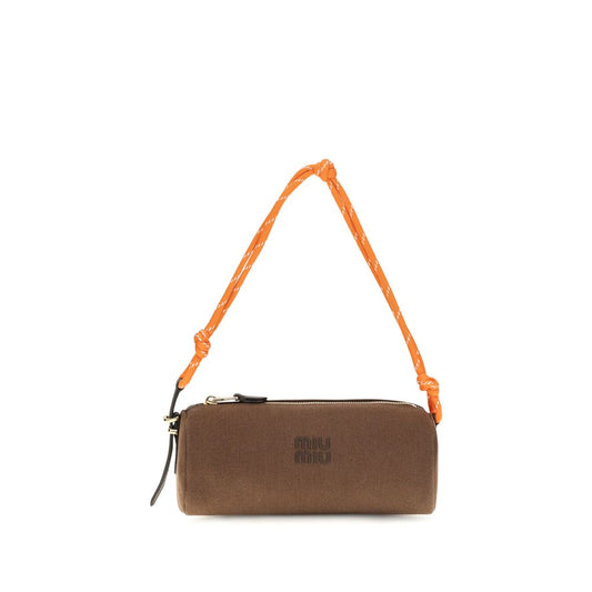 Miu Miu Brown Cotton Shoulder Bag - HBPS Beauty & Fashion