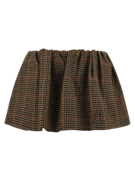 Miu Miu Brown Virgin Wool Long Skirt - HBPS Beauty & Fashion