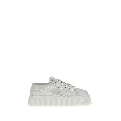Miu Miu White Polyamide Platform Sneakers - HBPS Beauty & Fashion