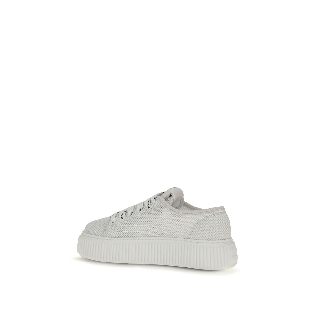 Miu Miu White Polyamide Platform Sneakers - HBPS Beauty & Fashion