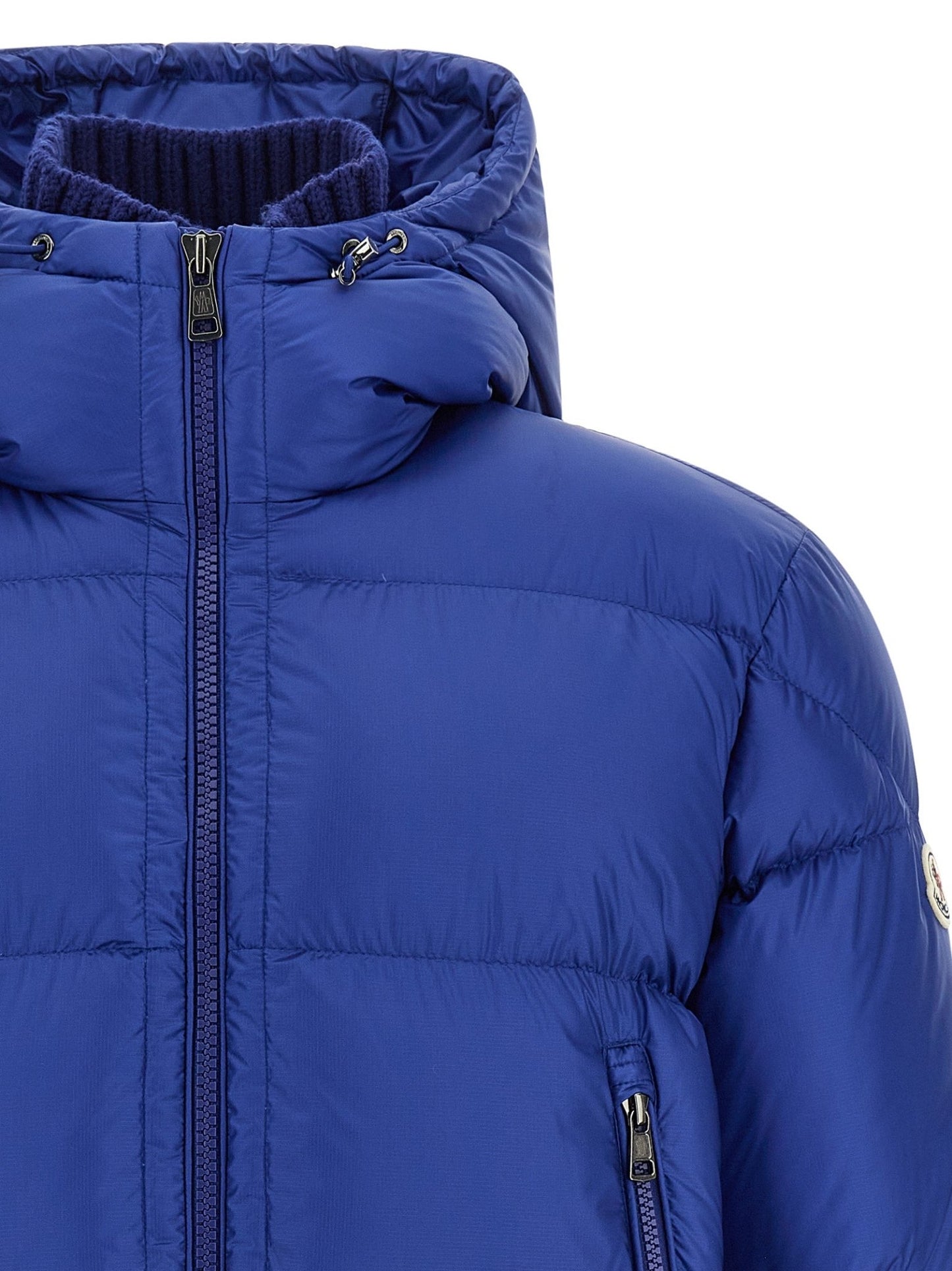 Moncler Blue Polyamide Full-Length Jacket - HBPS Beauty & Fashion