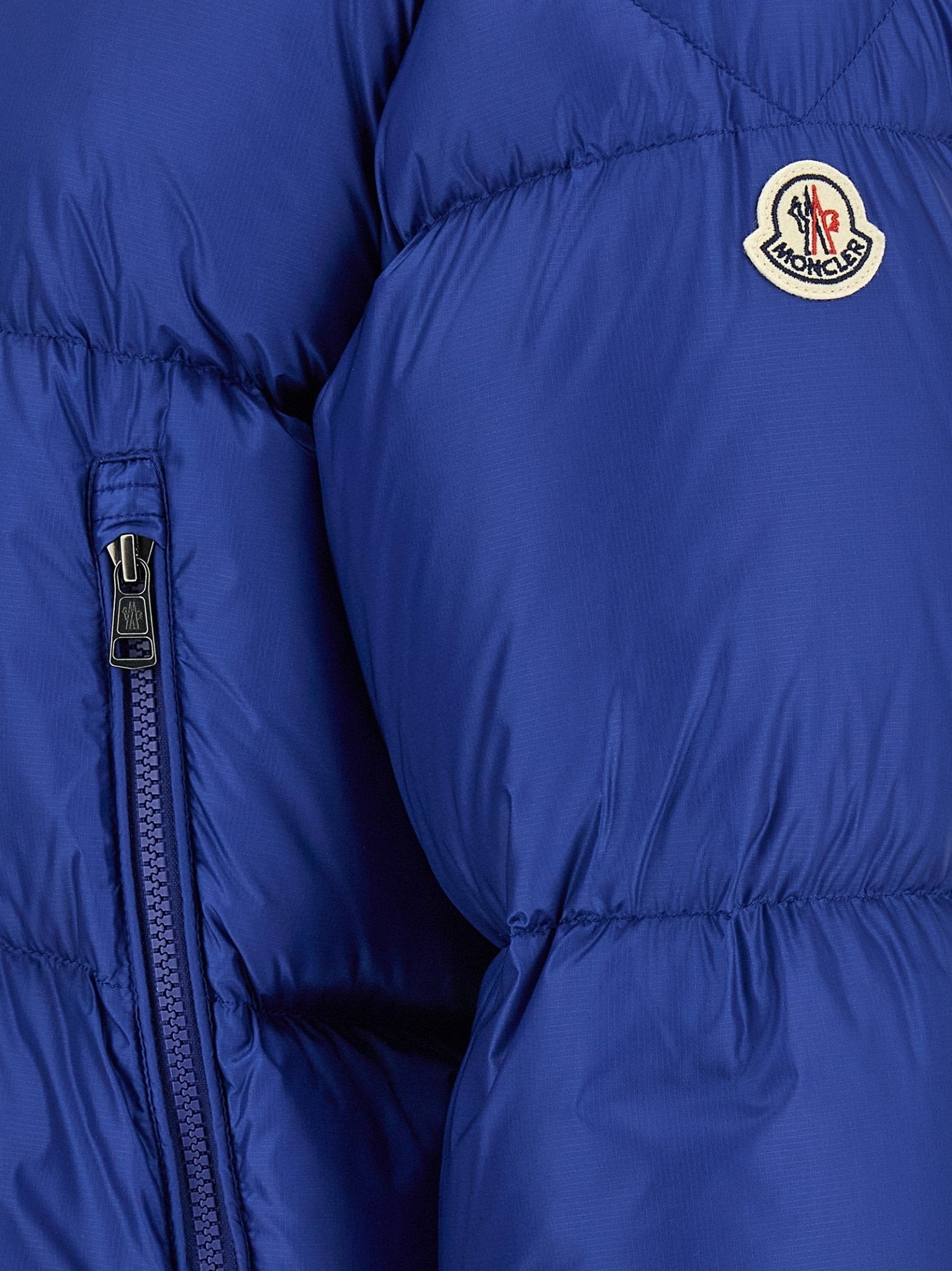 Moncler Blue Polyamide Full-Length Jacket - HBPS Beauty & Fashion