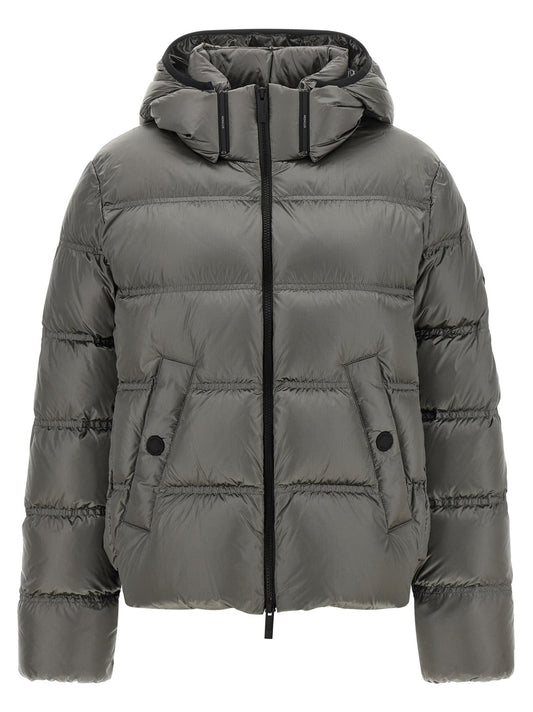 Moncler Gray Polyamide Full-Length Jacket - HBPS Beauty & Fashion