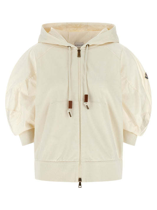 Moncler White Cotton Hoodie - HBPS Beauty & Fashion