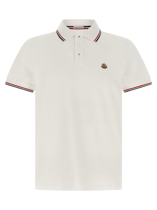 Moncler White Cotton Polo Shirt - HBPS Beauty & Fashion