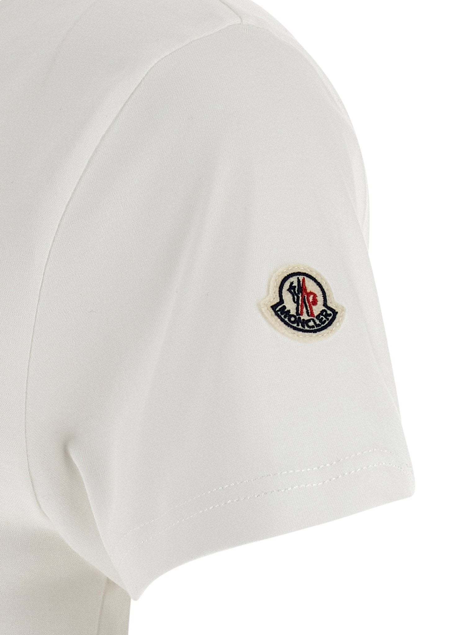 Moncler White Cotton T-Shirt - HBPS Beauty & Fashion