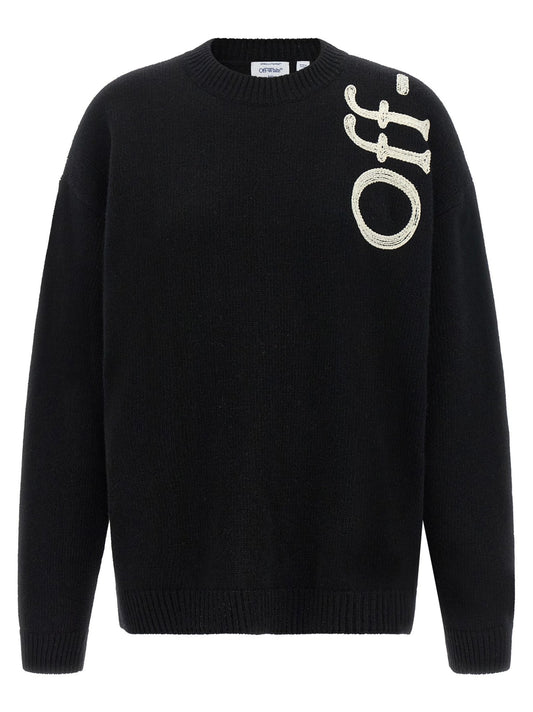 Off-White Bicolor Wool Cardigan - HBPS Beauty & Fashion
