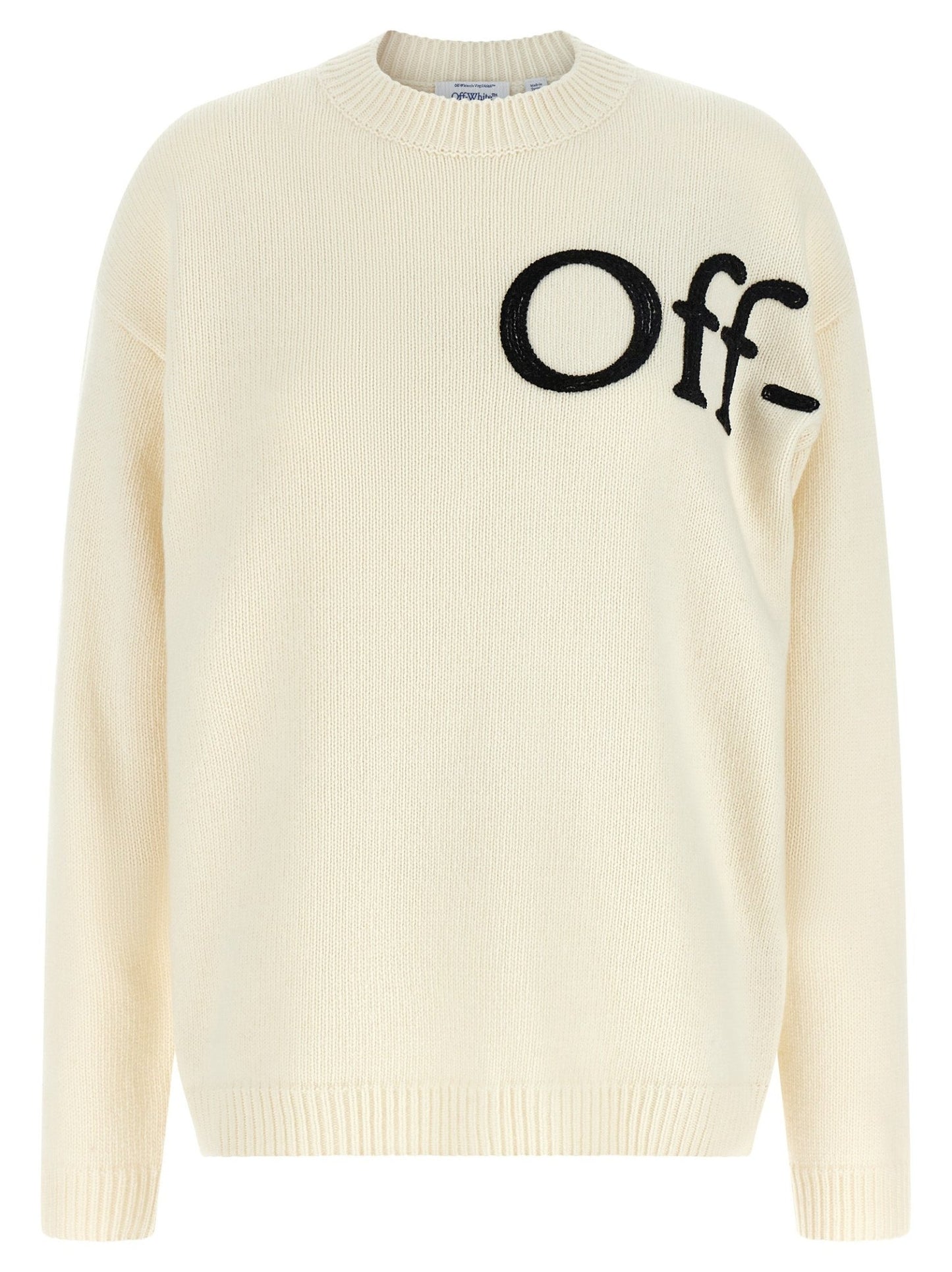 Off-White Bicolor Wool Cardigan - HBPS Beauty & Fashion