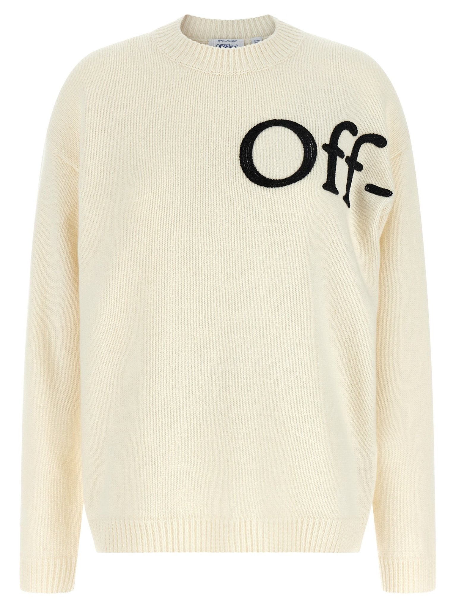 Off-White Bicolor Wool Cardigan - HBPS Beauty & Fashion