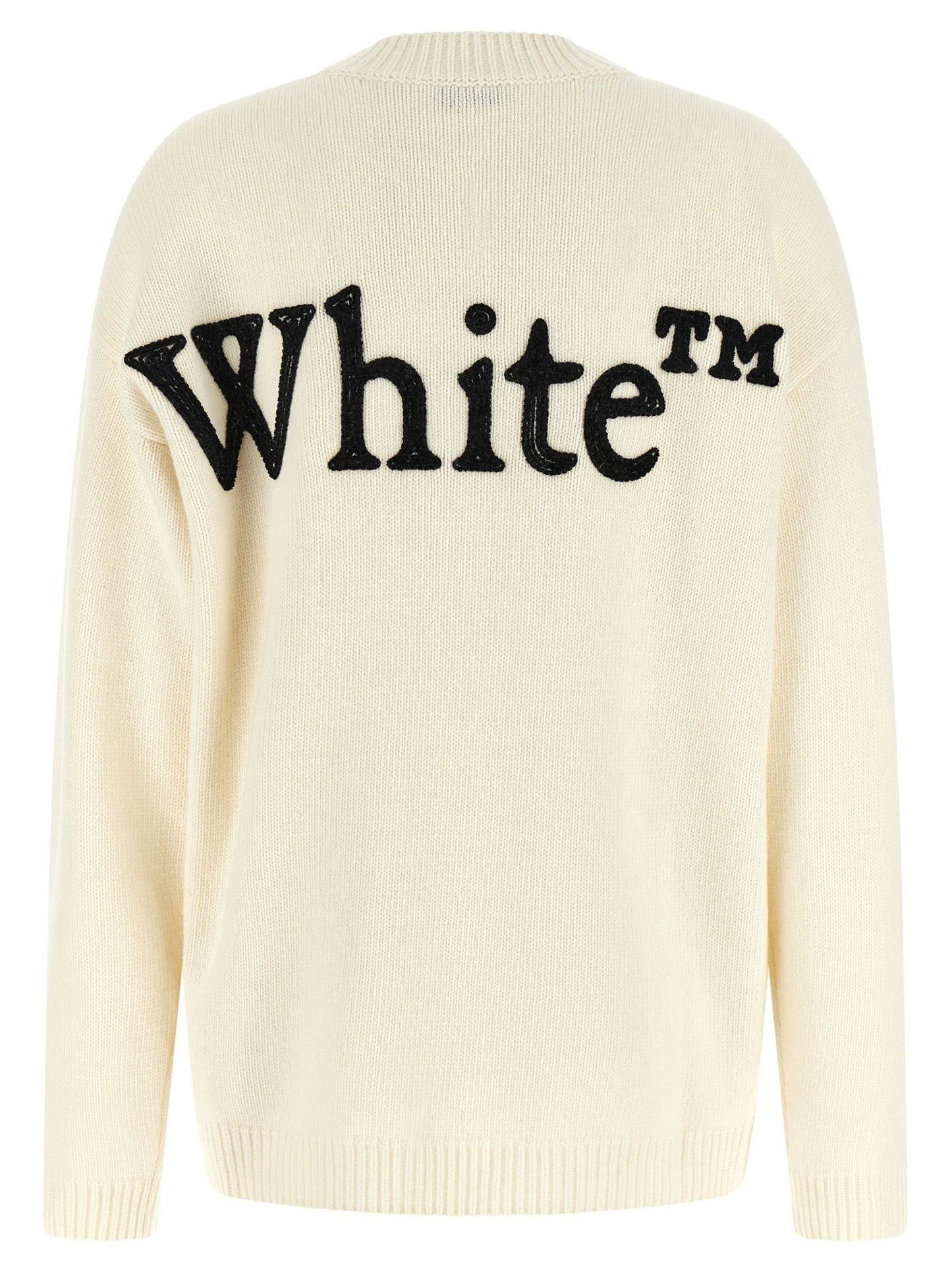 Off-White Bicolor Wool Cardigan - HBPS Beauty & Fashion