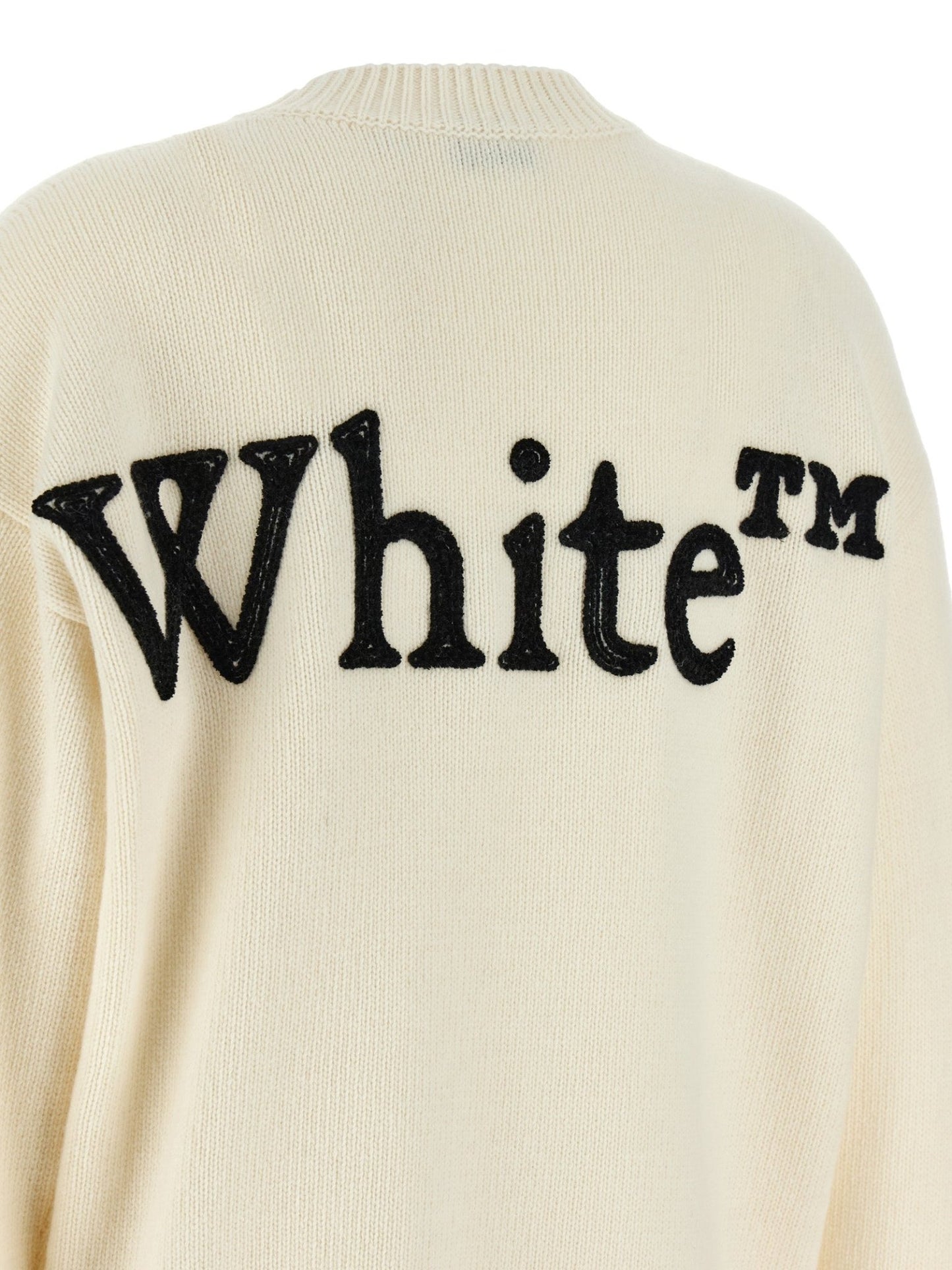 Off-White Bicolor Wool Cardigan - HBPS Beauty & Fashion