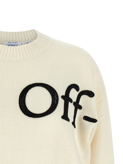 Off-White Bicolor Wool Cardigan - HBPS Beauty & Fashion