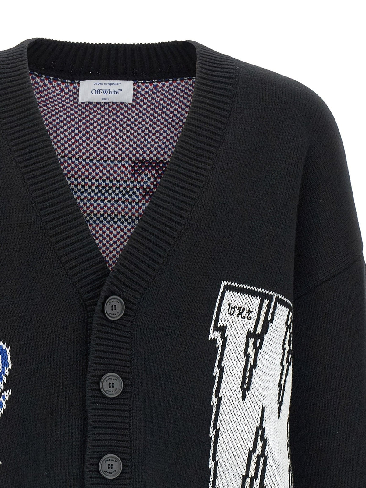 Off-White Black Cotton Cardigan - HBPS Beauty & Fashion