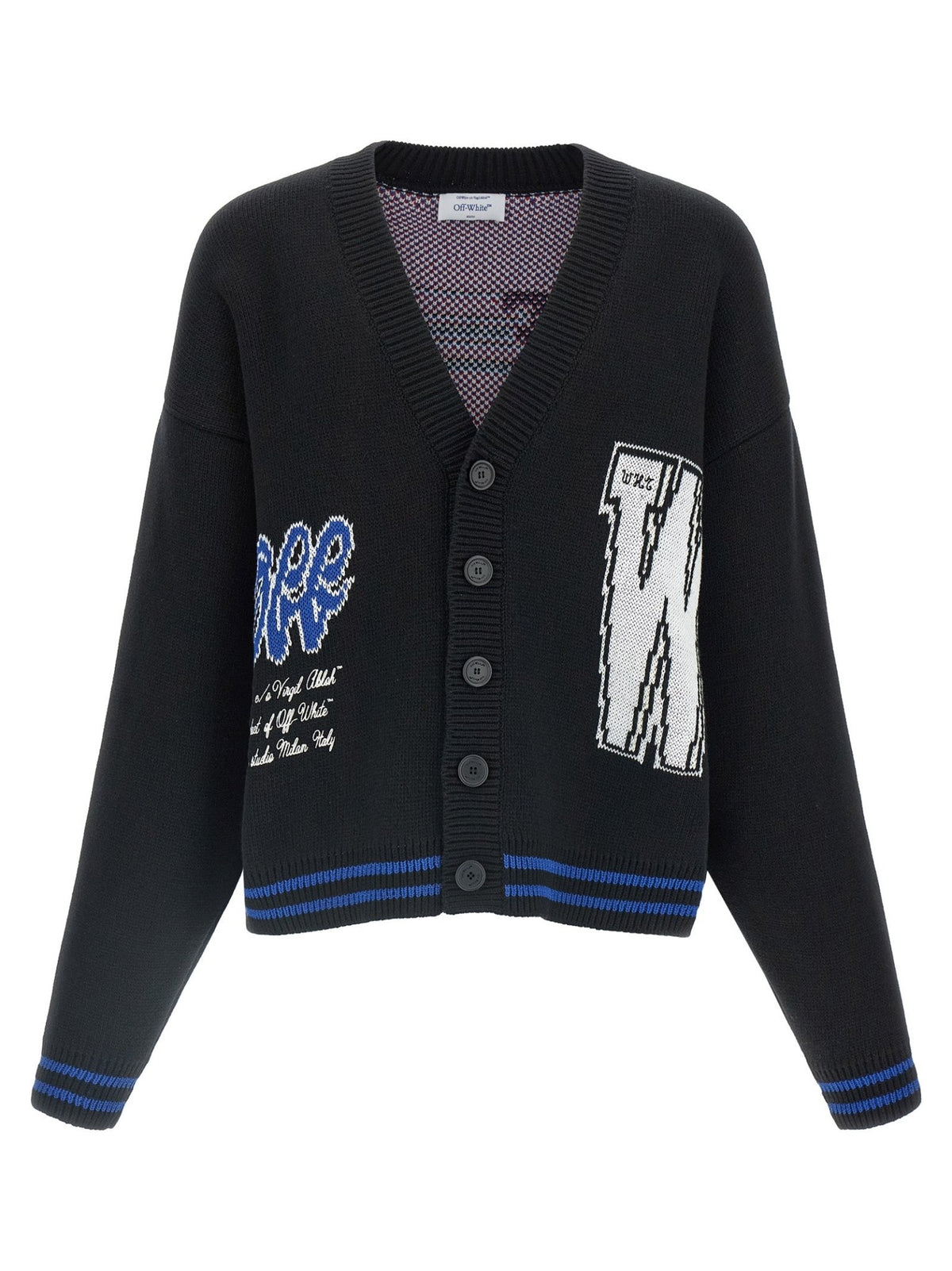 Off-White Black Cotton Cardigan - HBPS Beauty & Fashion