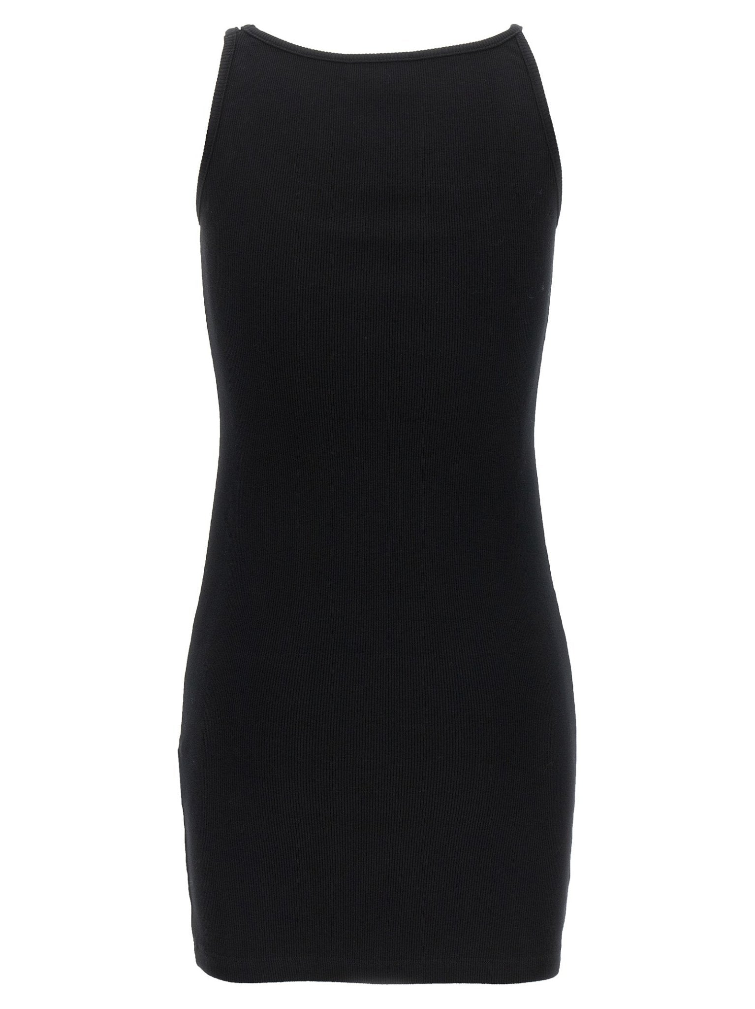 Off-White Black Cotton Short Dress - HBPS Beauty & Fashion