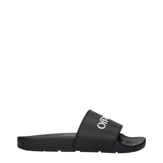 Off-White Black Cotton Slippers - HBPS Beauty & Fashion