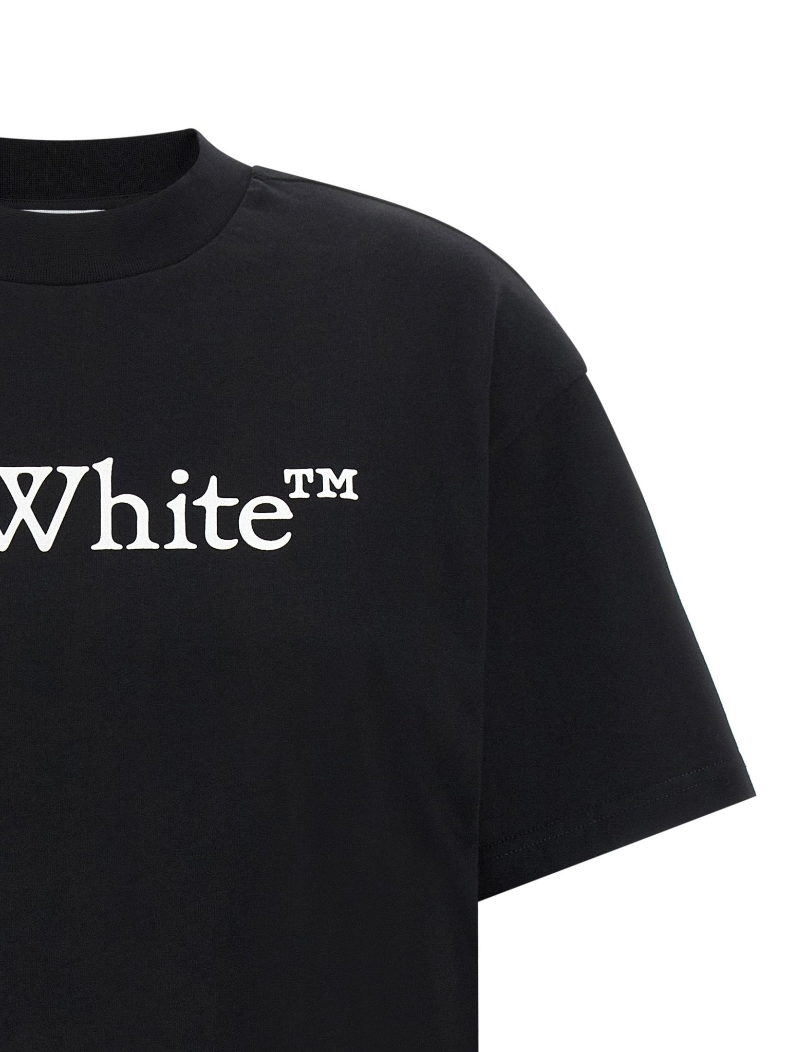 Off-White Black Cotton T-Shirt - HBPS Beauty & Fashion
