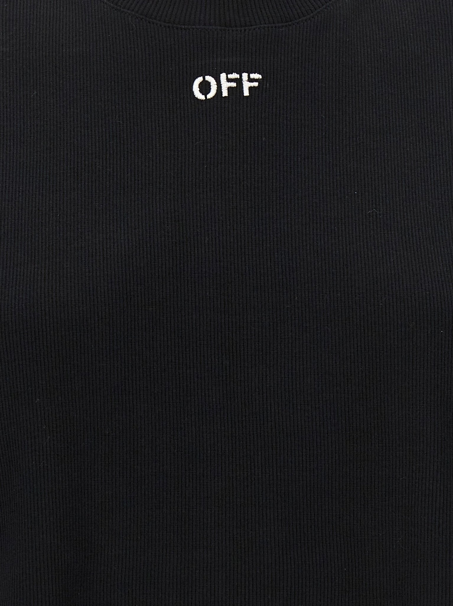 Off-White Black Cotton T-Shirt - HBPS Beauty & Fashion