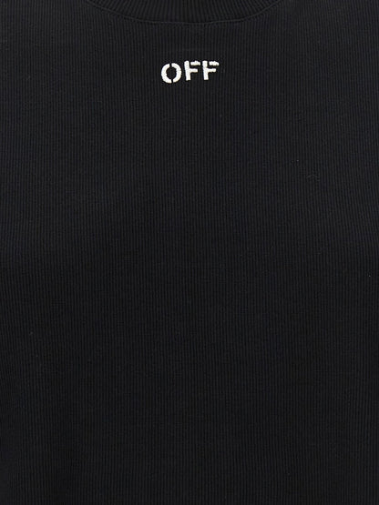 Off-White Black Cotton T-Shirt - HBPS Beauty & Fashion