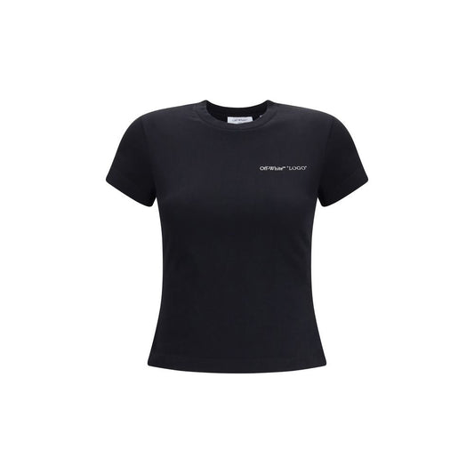Off-White Black Cotton T-Shirt - HBPS Beauty & Fashion