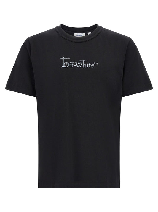 Off-White Black Cotton T-Shirt - HBPS Beauty & Fashion
