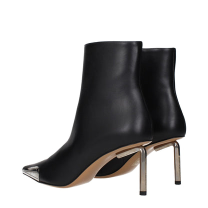 Off-White Black Leather Ankle Boots - HBPS Beauty & Fashion