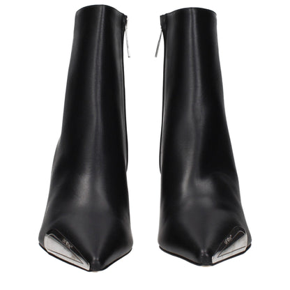 Off-White Black Leather Ankle Boots - HBPS Beauty & Fashion
