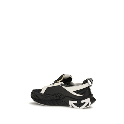 Off-White Black Polyester Athletic Sneakers - HBPS Beauty & Fashion