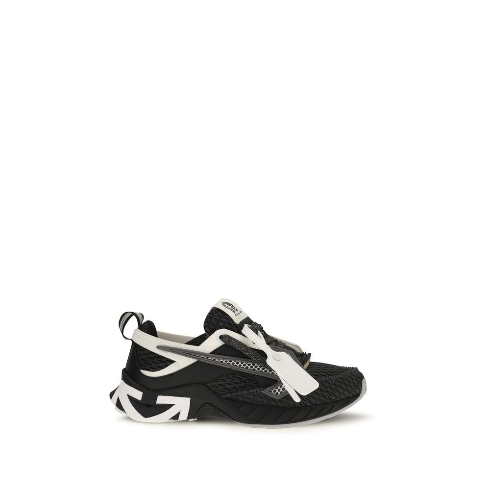 Off-White Black Polyester Athletic Sneakers - HBPS Beauty & Fashion