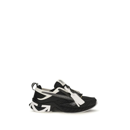 Off-White Black Polyester Athletic Sneakers - HBPS Beauty & Fashion