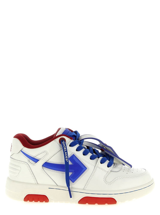 Off-White Blue Leather Athletic Sneakers - HBPS Beauty & Fashion