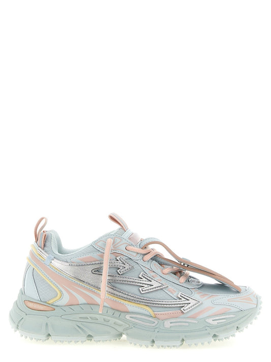 Off-White Blue Polyethylene Athletic Sneakers - HBPS Beauty & Fashion