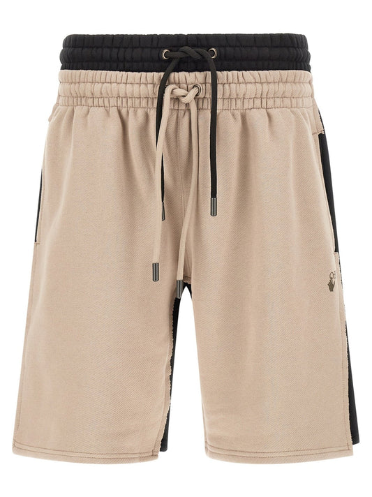 Off-White Multicolor Cotton Bermuda Shorts - HBPS Beauty & Fashion
