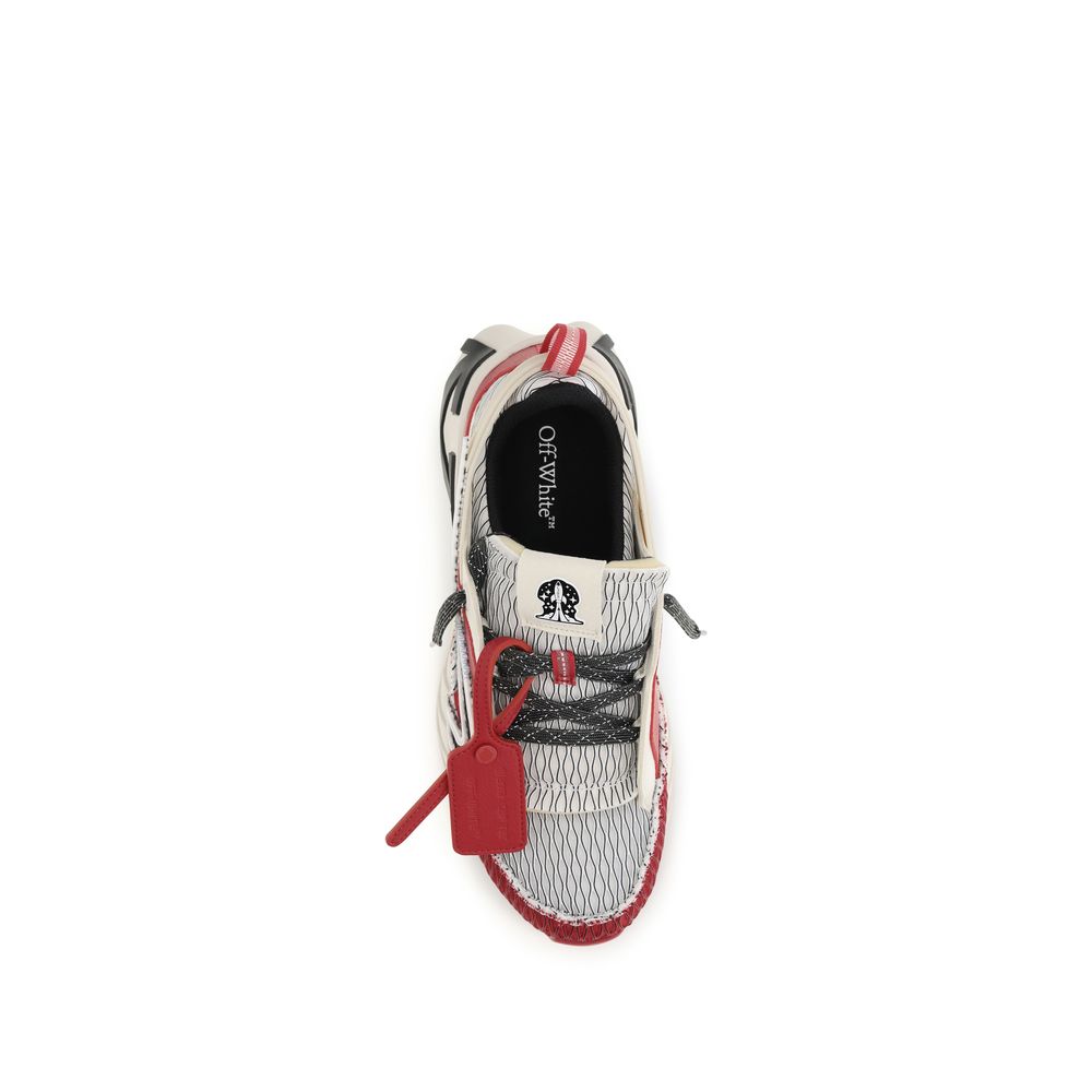 Off-White Red Polyester Athletic Sneakers - HBPS Beauty & Fashion