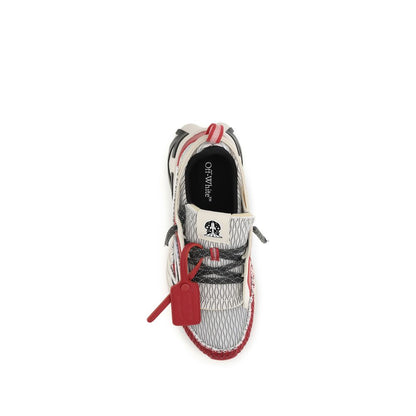 Off-White Red Polyester Athletic Sneakers - HBPS Beauty & Fashion