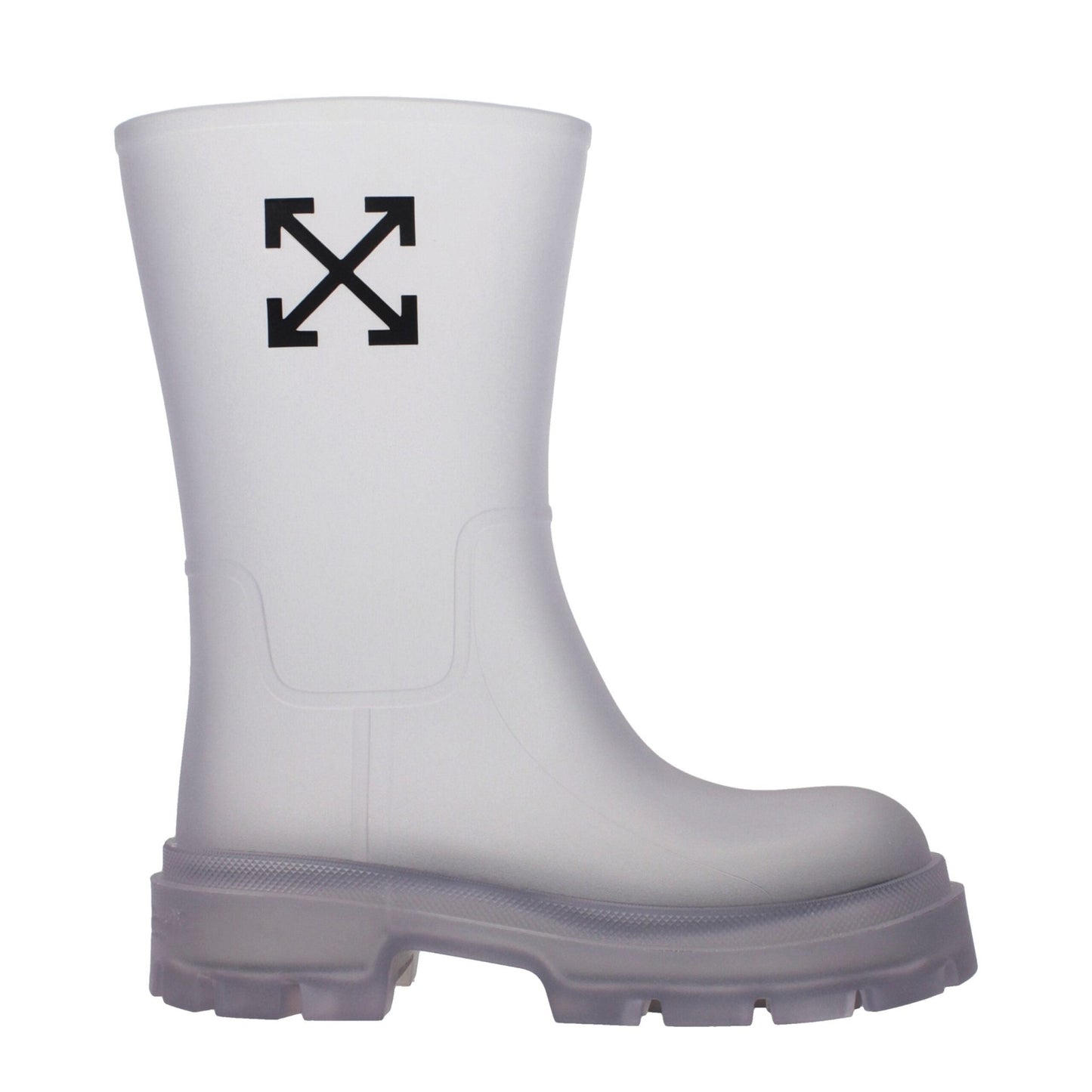 Off-White Transparent Pvc Ankle Boots - HBPS Beauty & Fashion