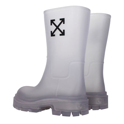 Off-White Transparent Pvc Ankle Boots - HBPS Beauty & Fashion