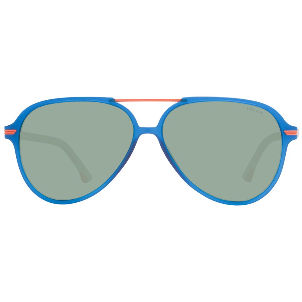 Police Blue Plastic Sunglasses - HBPS Beauty & Fashion