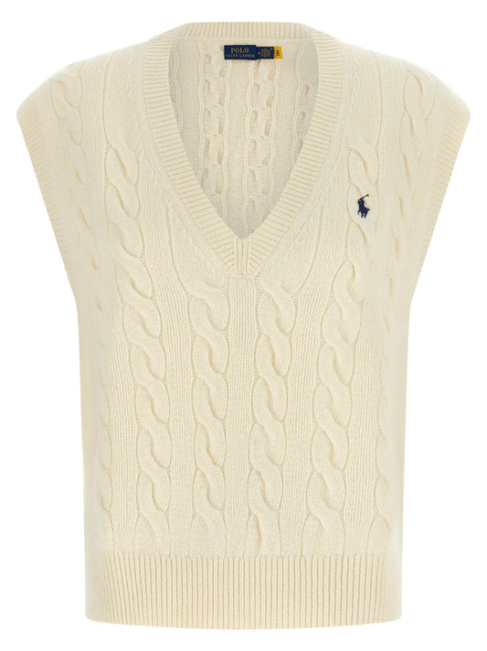 Polo Ralph Lauren White Wool Sleeveless Jacket - HBPS Beauty & Fashion