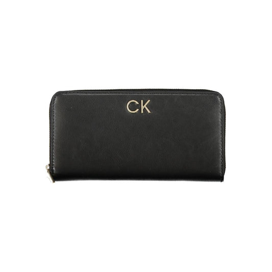 Portefeuille Calvin Klein Femme Noir – 5 Compartiments, Anti-RFID, Porte-Monnaie & Fermeture Zip – Authentique | HBPS Fashion - HBPS Beauty & Fashion