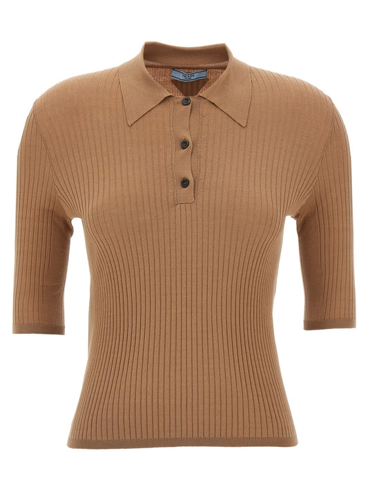 Prada Beige Cotton Polo Shirt - HBPS Beauty & Fashion