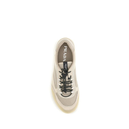 Prada Beige Polyester Athletic Sneakers - HBPS Beauty & Fashion