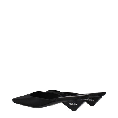 Prada Black Satin Flat Sandals - HBPS Beauty & Fashion