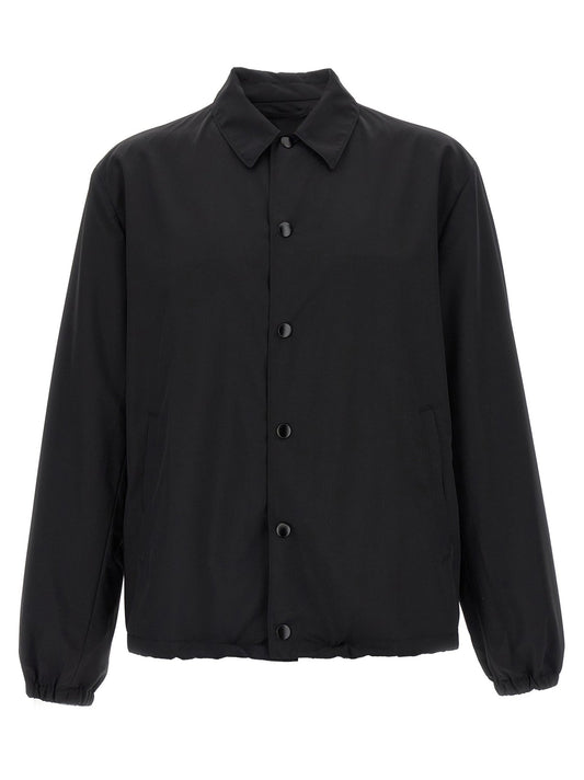 Prada Black Virgin Wool Full-Length Jacket - HBPS Beauty & Fashion