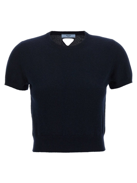 Prada Blue Cashmere Cardigan - HBPS Beauty & Fashion