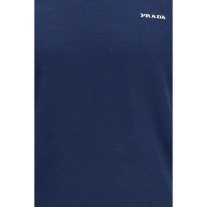 Prada Blue Cotton T-Shirt - HBPS Beauty & Fashion