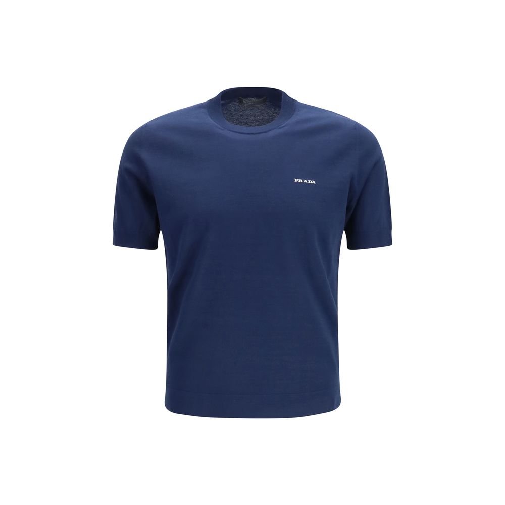 Prada Blue Cotton T-Shirt - HBPS Beauty & Fashion
