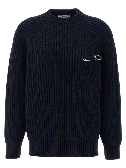 Prada Blue Virgin Wool Cardigan - HBPS Beauty & Fashion